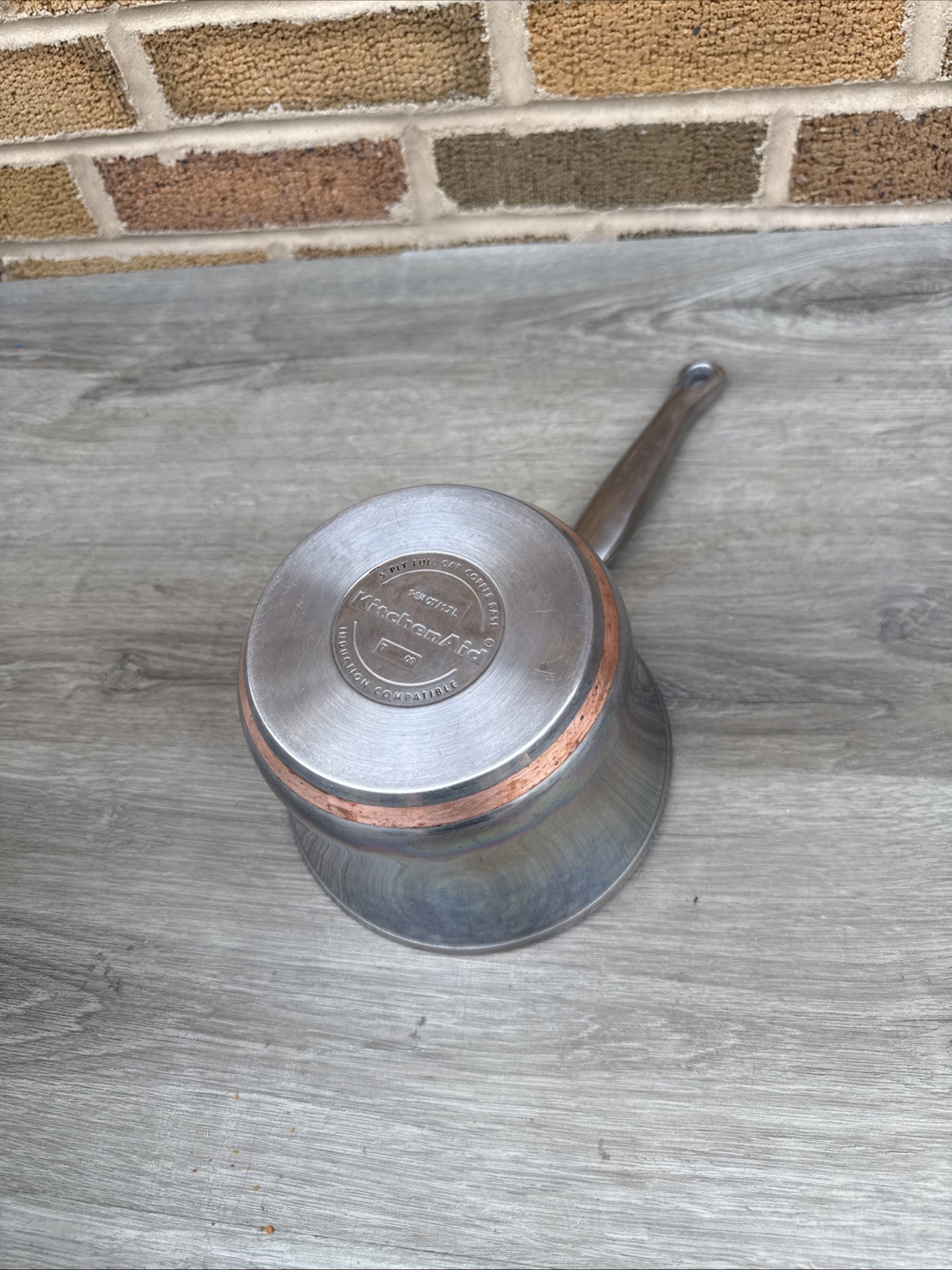 Kitchen Aid 5-Ply Full Cap Copper Base 1.75qt. Induction Compatible Saucepan/lid