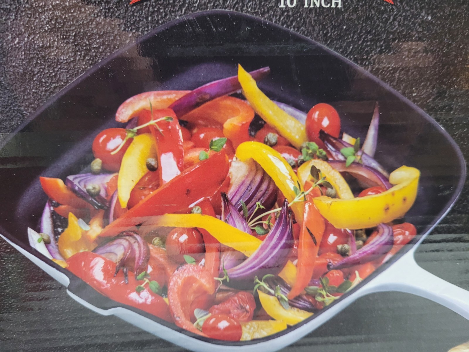 BRAND NEW Chef’s Counter Cast Iron Grill Pan 10″ Square White Enamel Coating