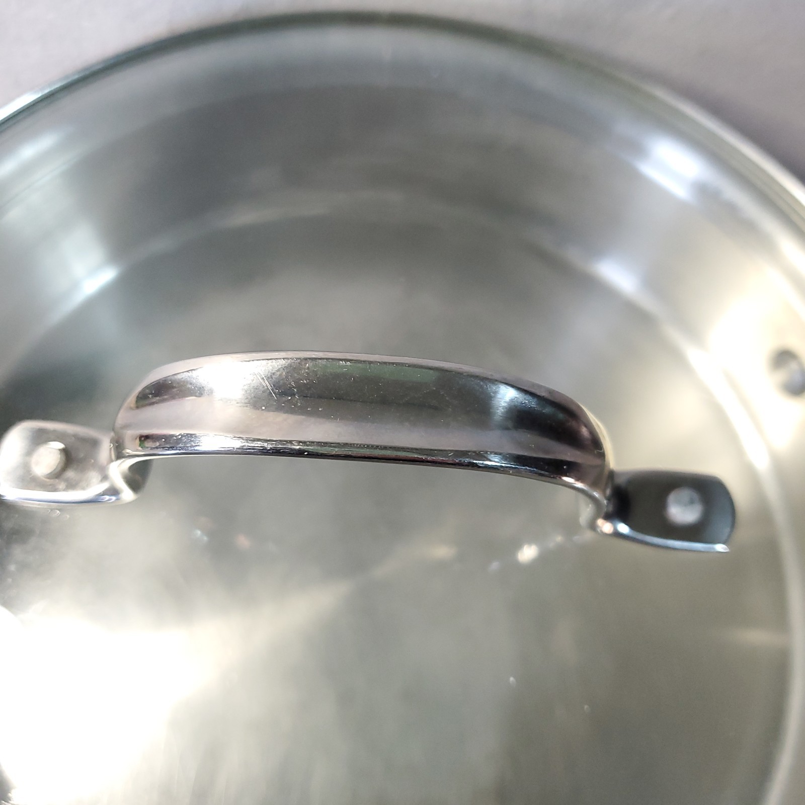 Calphalon 3 QT Quart Stainless Steel Pan Skillet Saute w/Glass Lid #5003 – READ