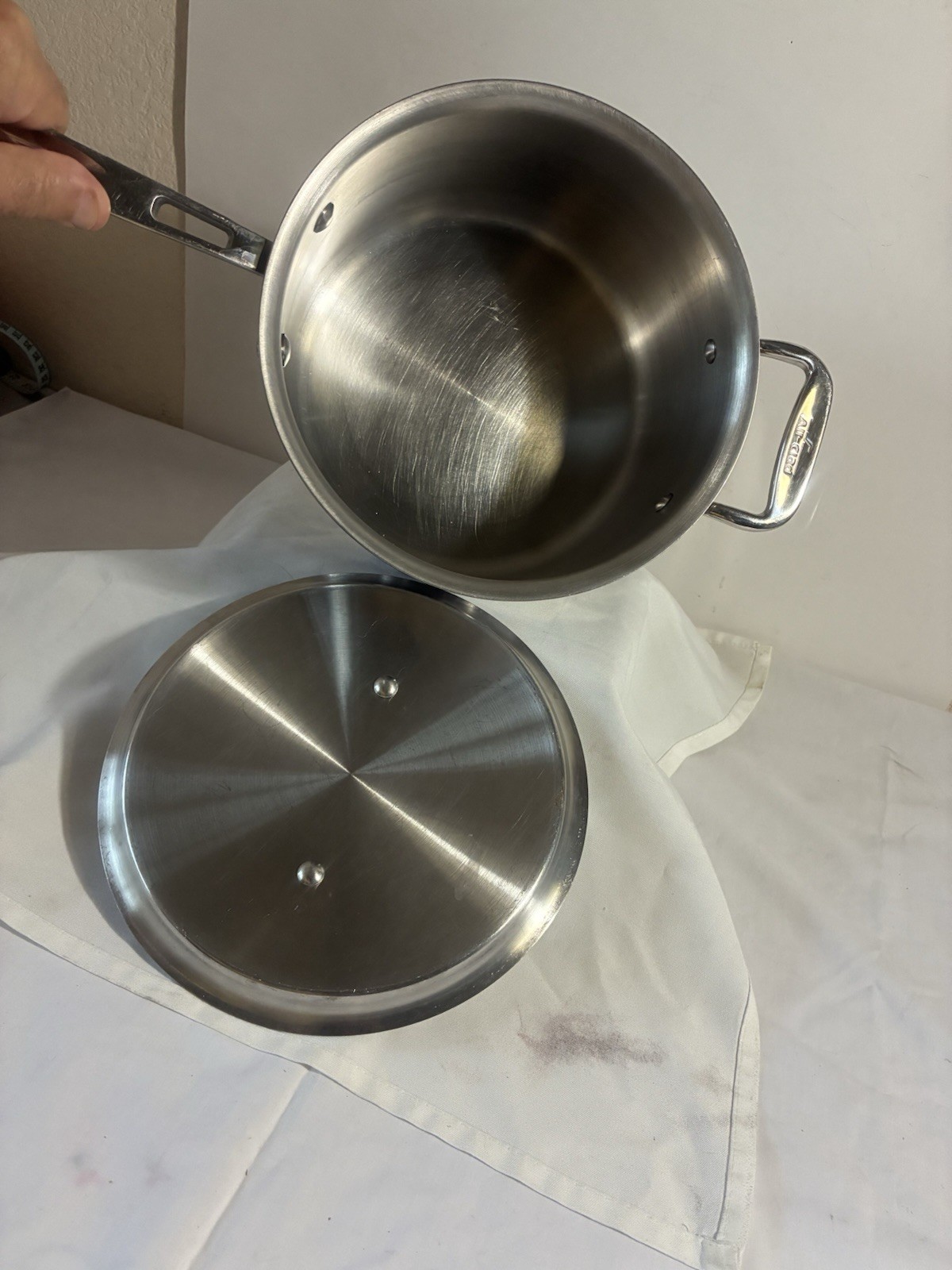 ALL CLAD COPPER CORE 4 QT SAUCE PAN WITH LID
