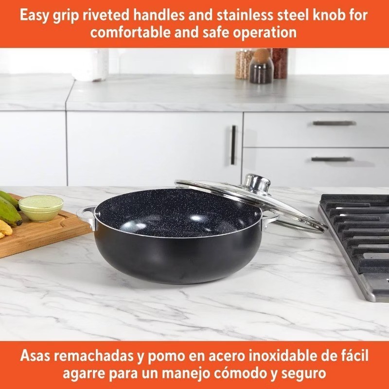 3.2qt Caldero with Dual Speckled Ceramic Set