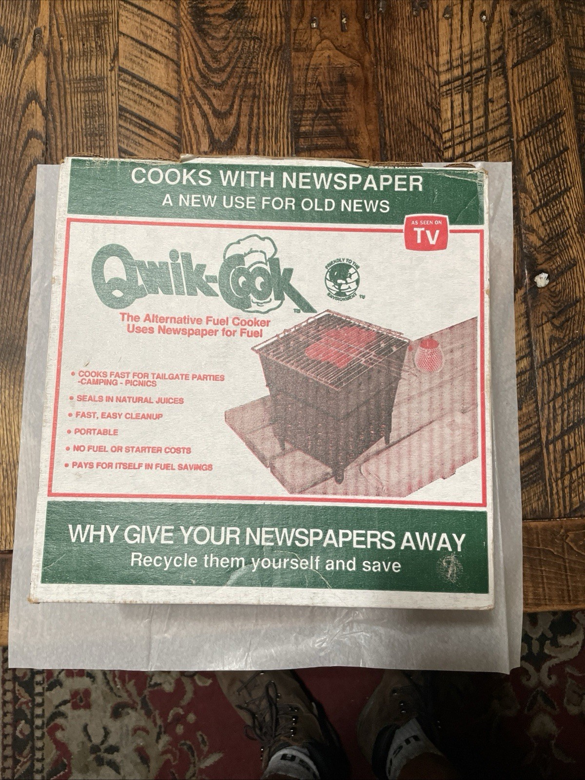 Qwick-cook Cooks with News Paper As Seen On Tv New In Box Vintage Rare