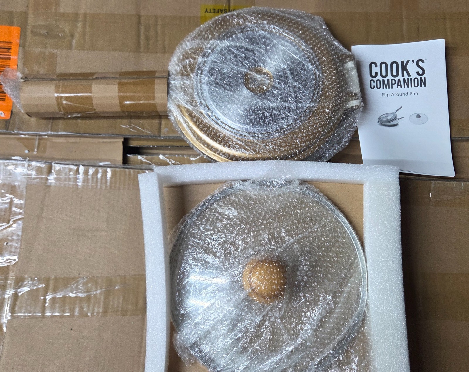 Cook’s Companion Flip Around Pan with Lid, Gold, NEW