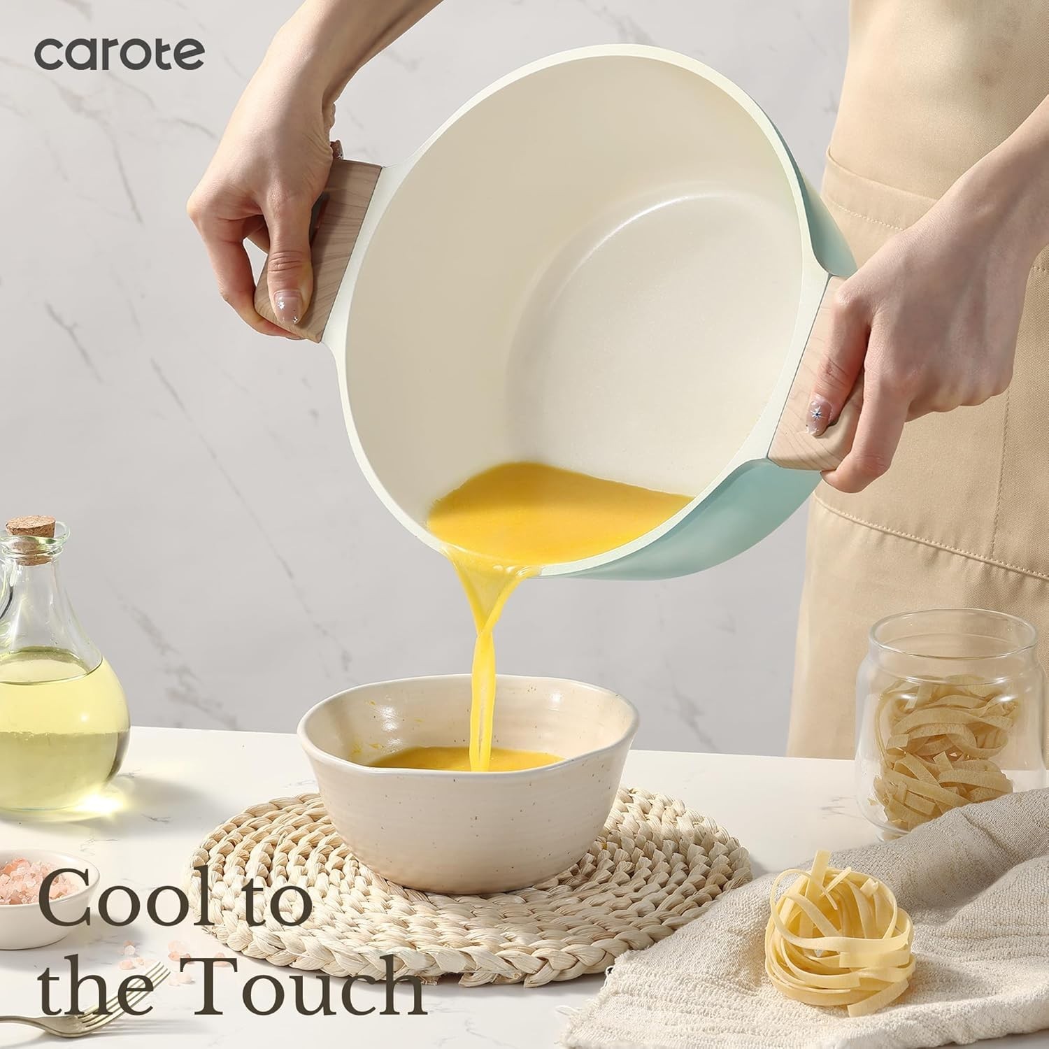Elegant 21-Piece Ceramic Cookware Set with Non-Stick Finish – Effortless Cooking