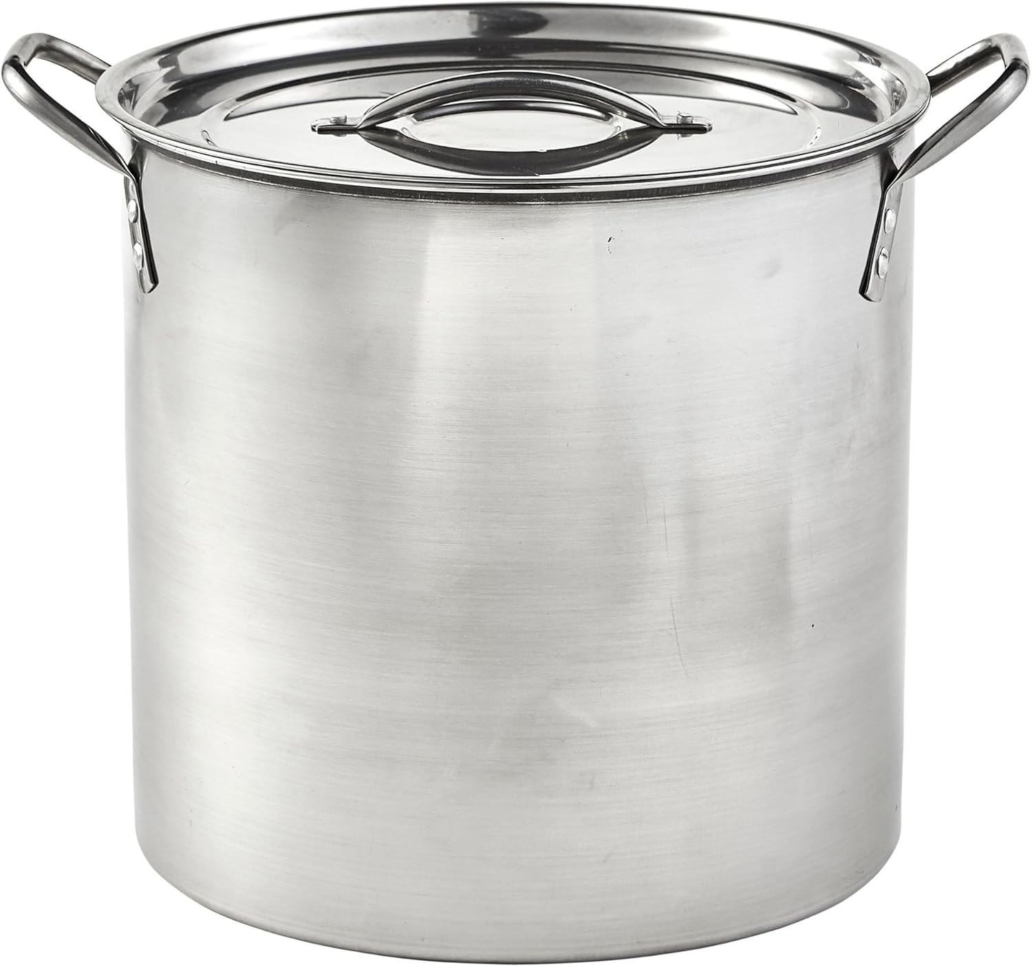 16Qt Stainless Steel Stock Pot with Lid, Large Cooking Pot for Soups, Boiling Se