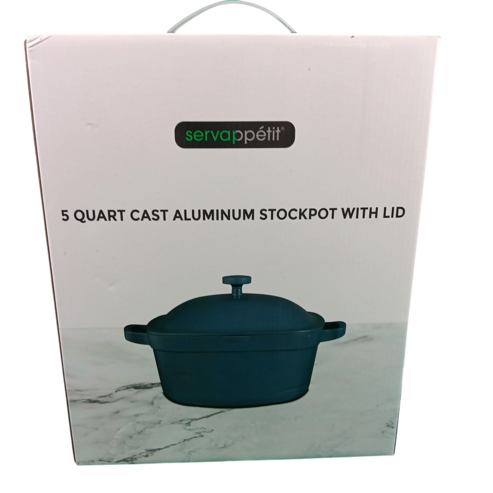 Servappetit 5 Quart Cast Aluminum Stockpot With Lid Brand New