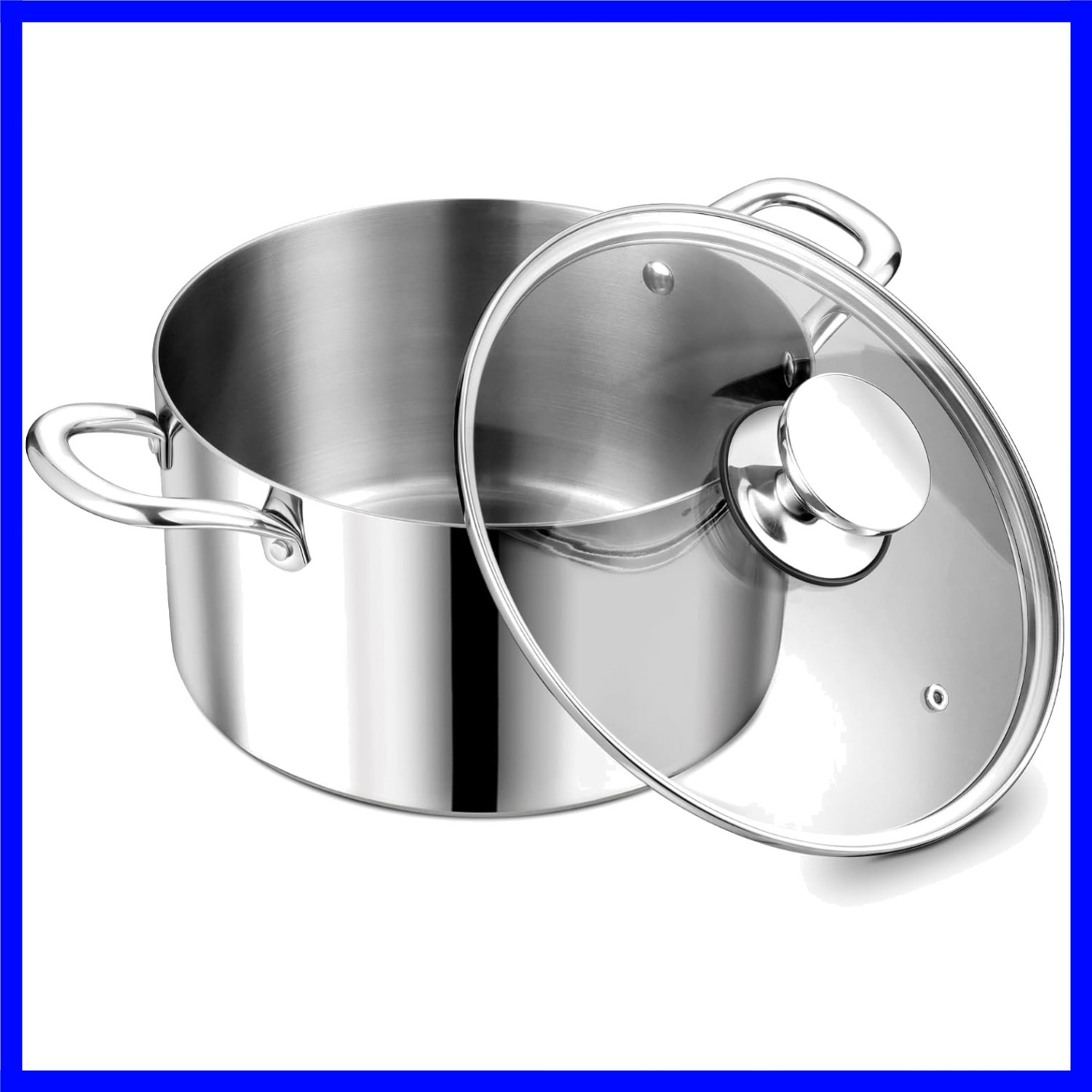 5 Quart Tri-Ply Stainless Steel Stock Pot, Cooking Pot with Lid | 5 Qt Stockp…