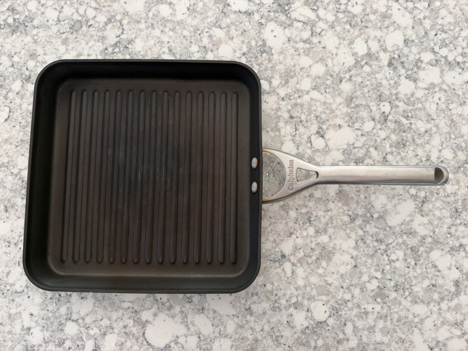 Calphalon Griddle Ribbed Frying Pan Nonstick 11.5″ Square Hard-Anodized Grill