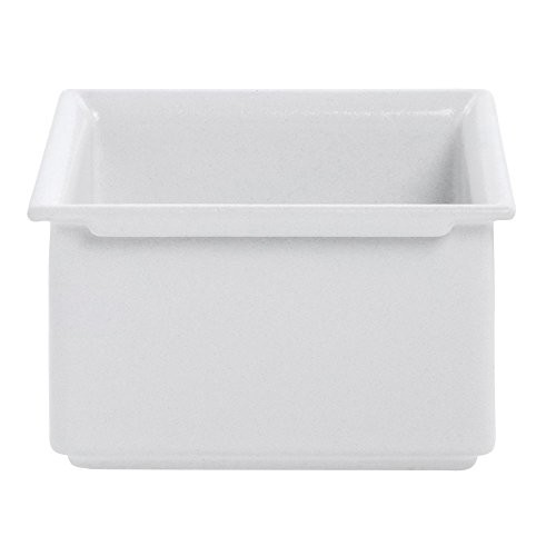 Bugambilia Fit Perfect 1/6 Size White Aluminum Food Pan – 6 3/4″L x 6 1/5″W x 3