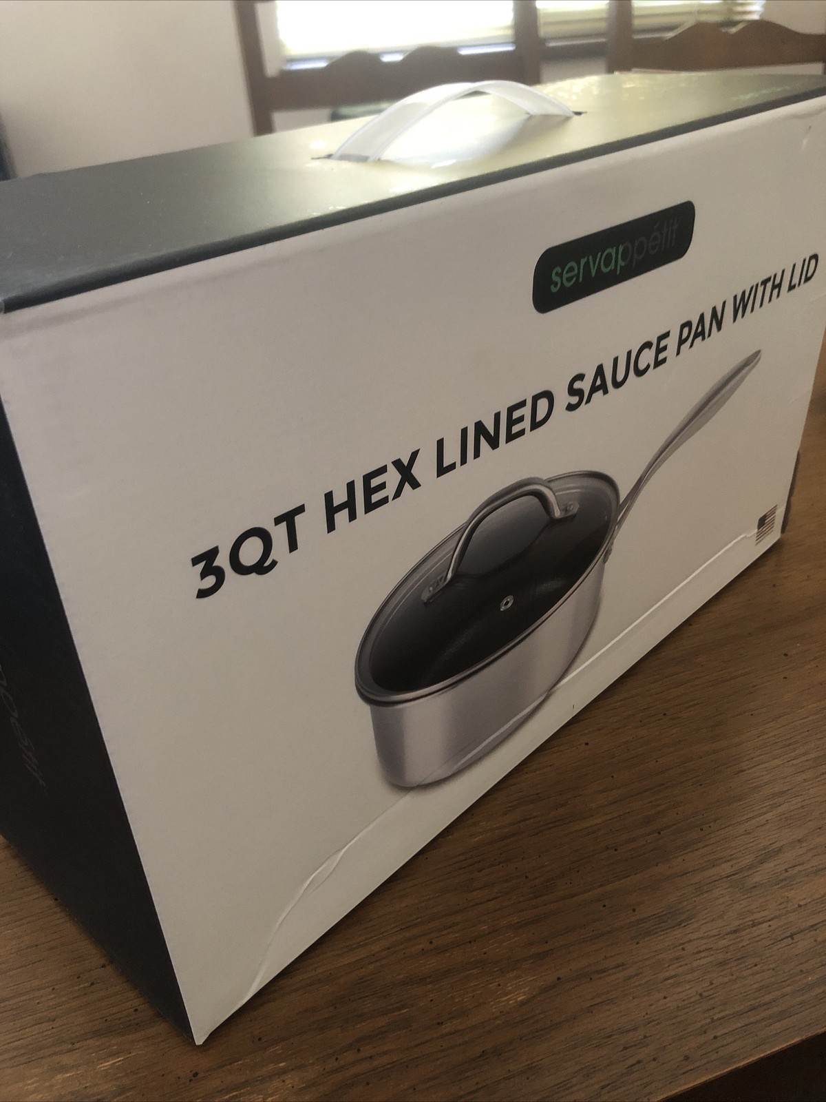 Servappetit 3 qt Sauce Pan Quality Stainless Steel with Lid New In Box