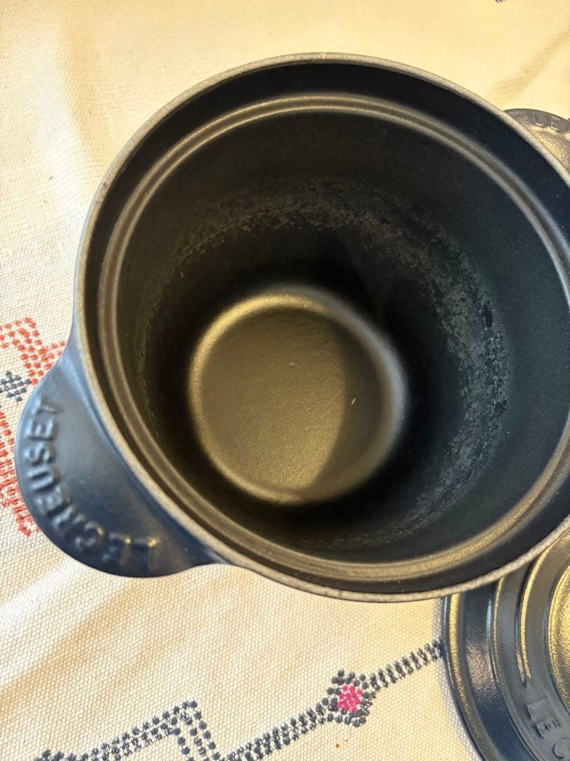 Le Creuset Cocotte Every Rice Pot 18cm Orange Stainless Steel Knob Cast Iron