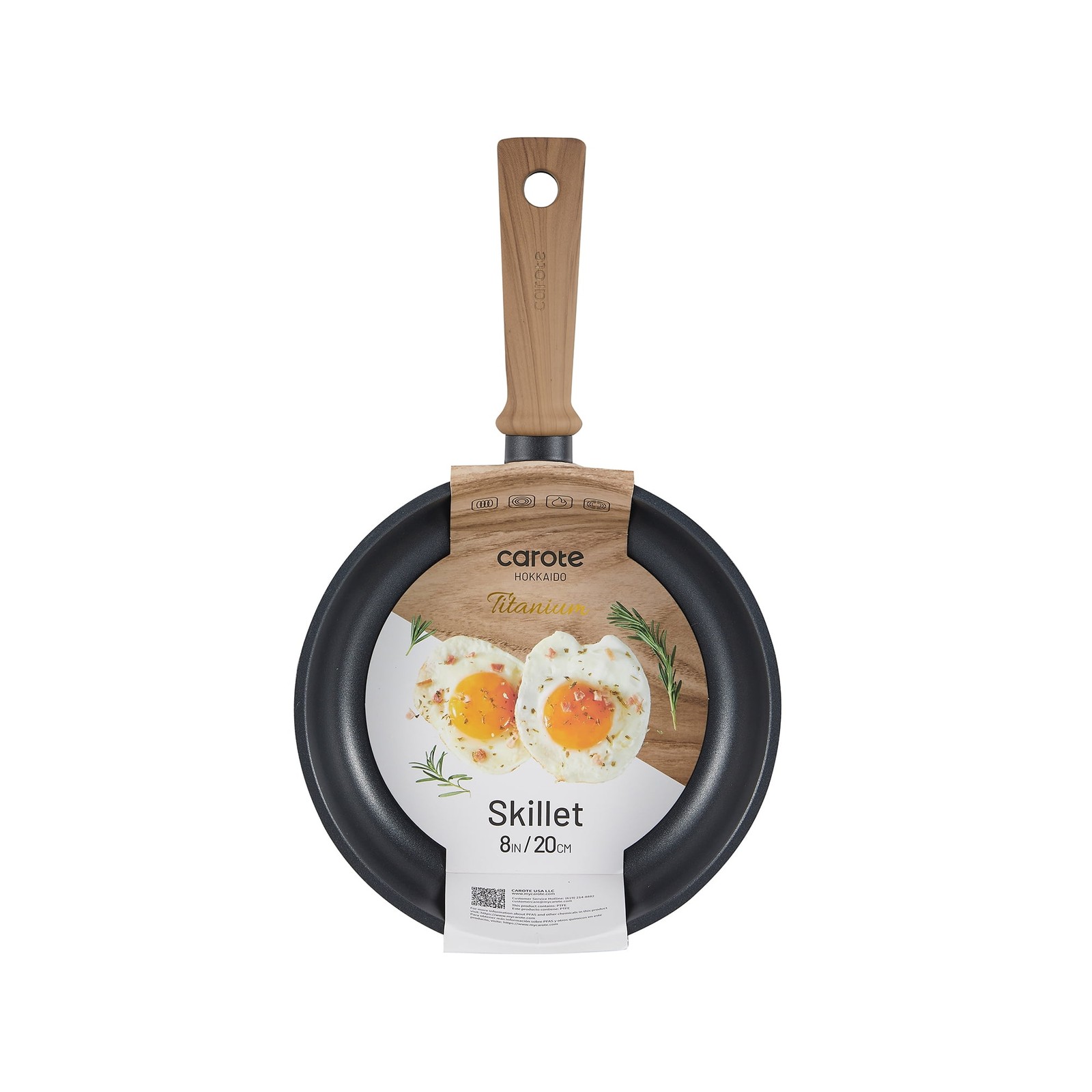 Titanium Nonstick Frying Pan Skillet 10″ Nonstick Fry Pan Without Glass Lid