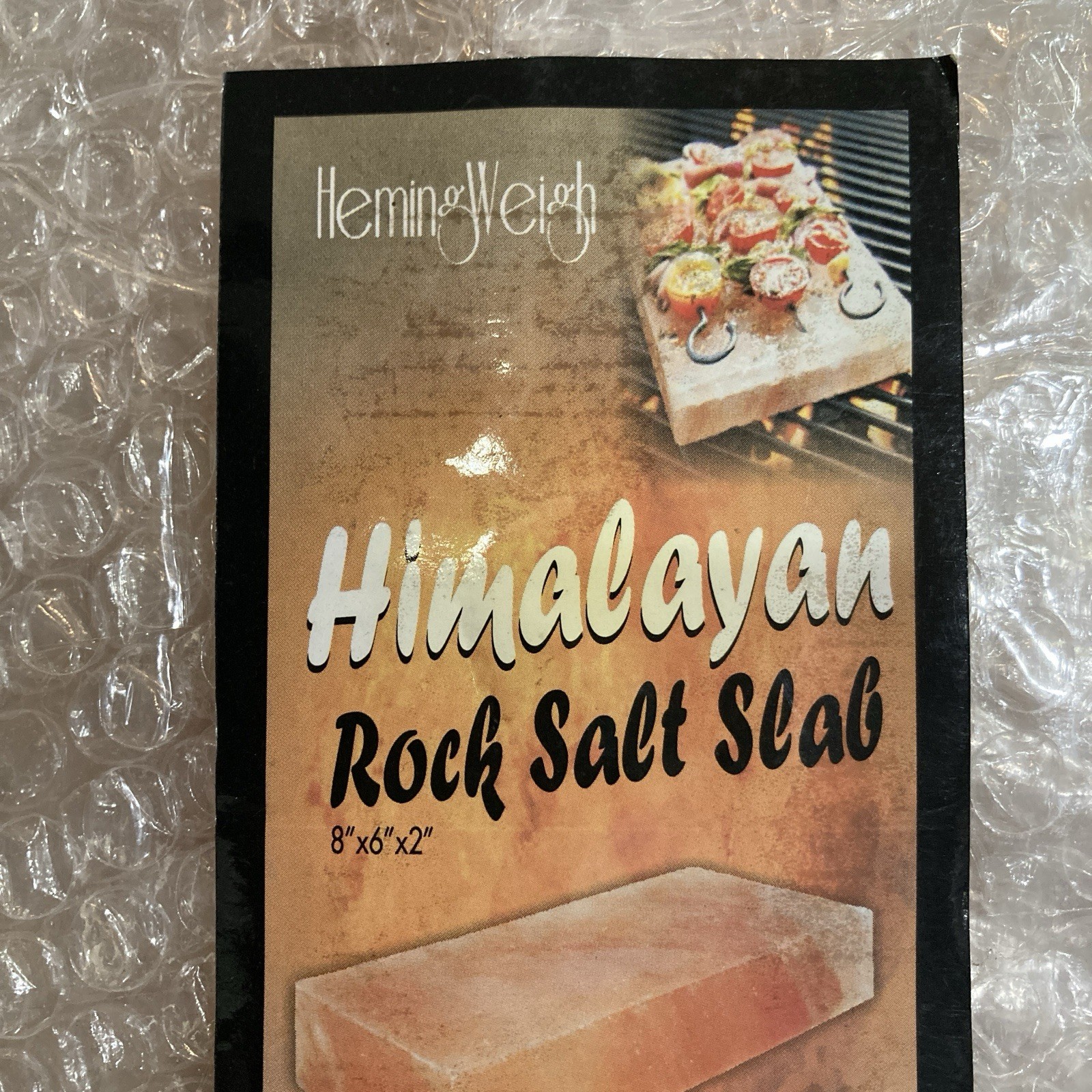 HemingWeigh Himalayan All Natural Crystal Rock Salt Cooking Tile – 8″x6″x2″