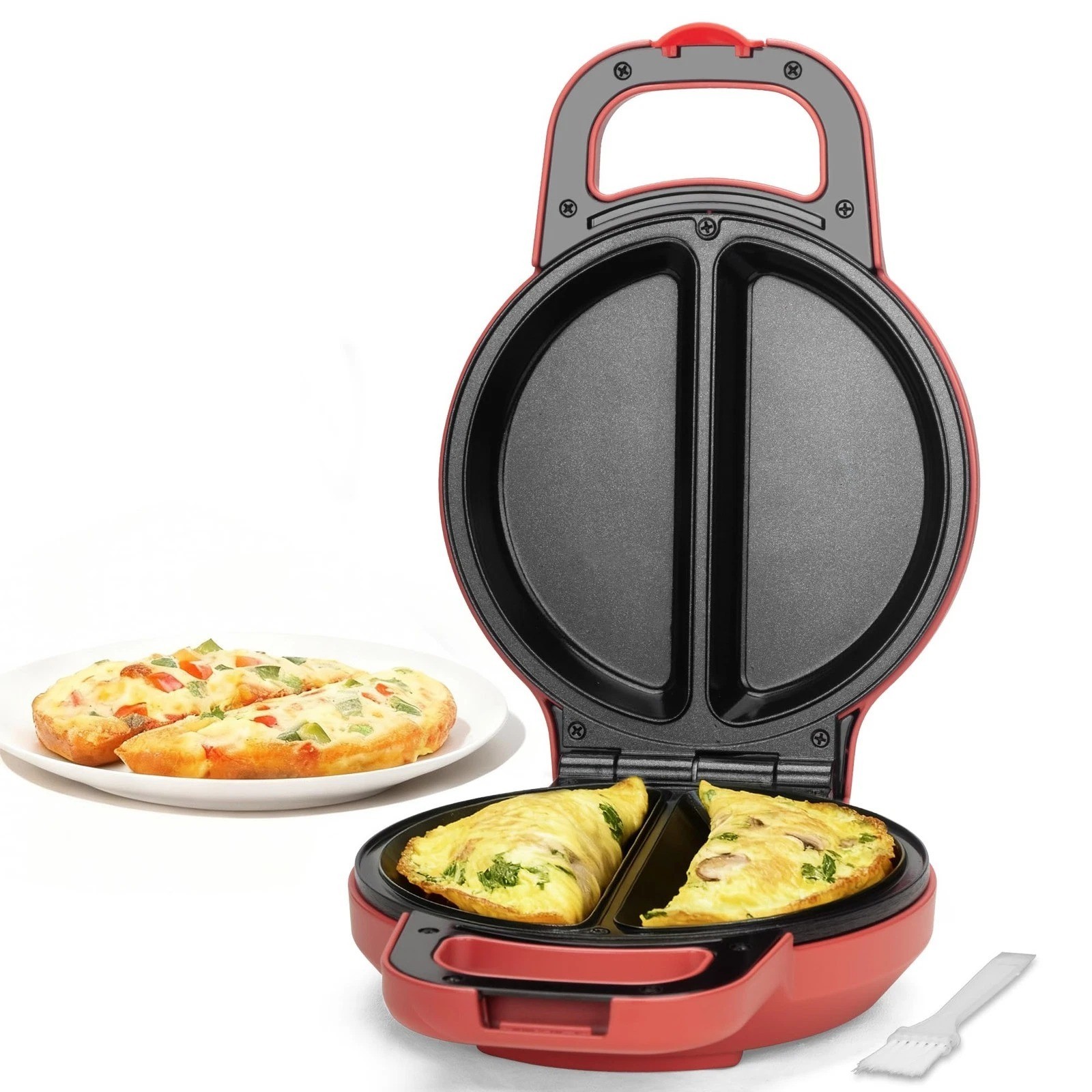 Flip Omelette Maker , Omelette Pan Nonstick for 2 Individual 6.5″ Omelets, Co…