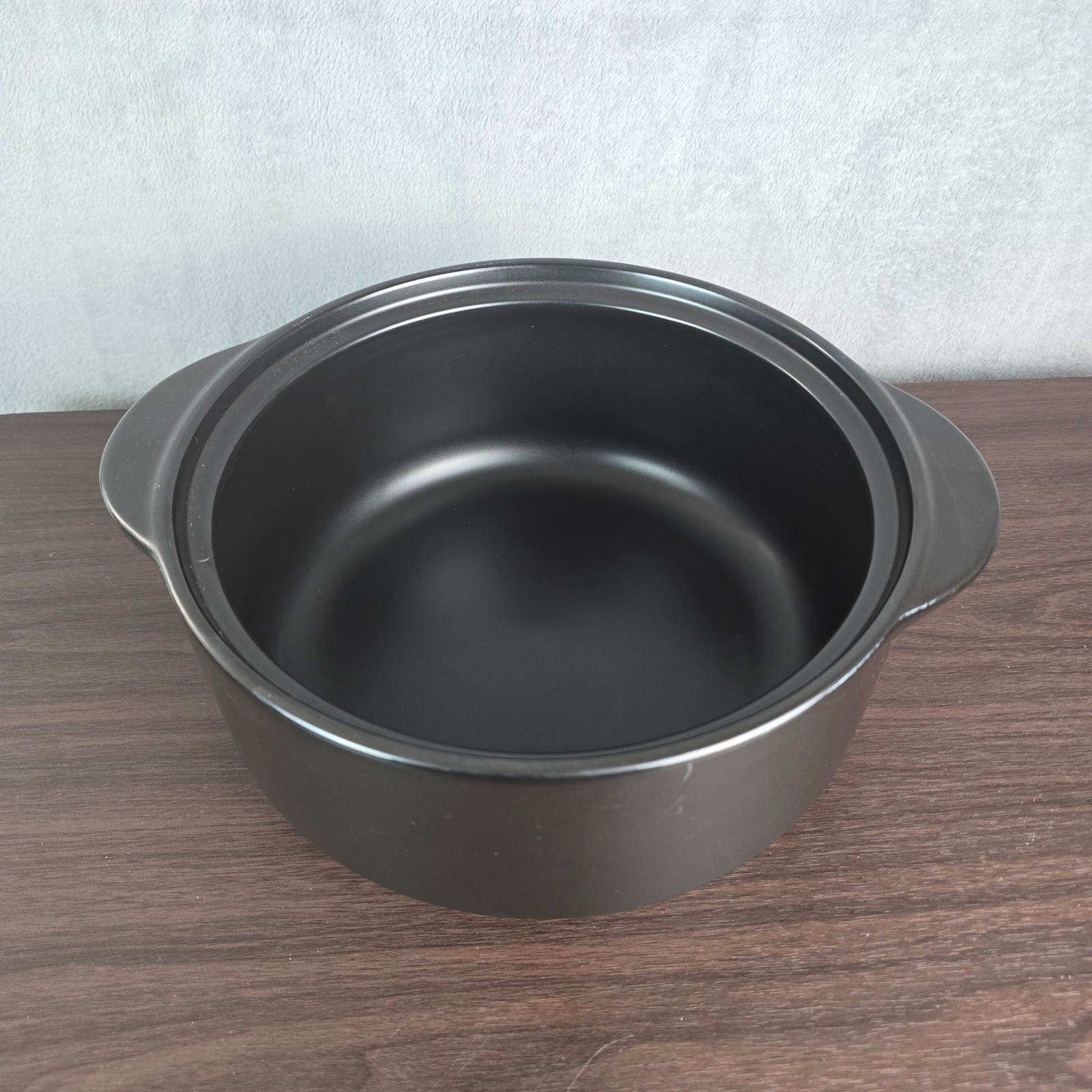 Pampered Chef Rockcrok 4 QT 3.8 L Dutch Oven Pot Matte Black D14 No Lid