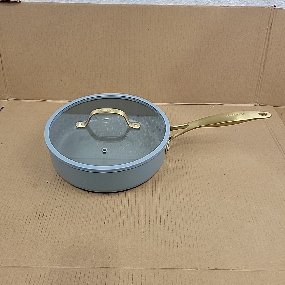 GreenPan Jewel Pro Ceramic Nonstick 2.69 Qt Saute Pan With Lid Blue