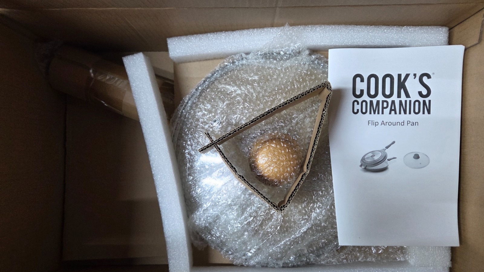 Cook’s Companion Flip Around Pan with Lid, Gold, NEW