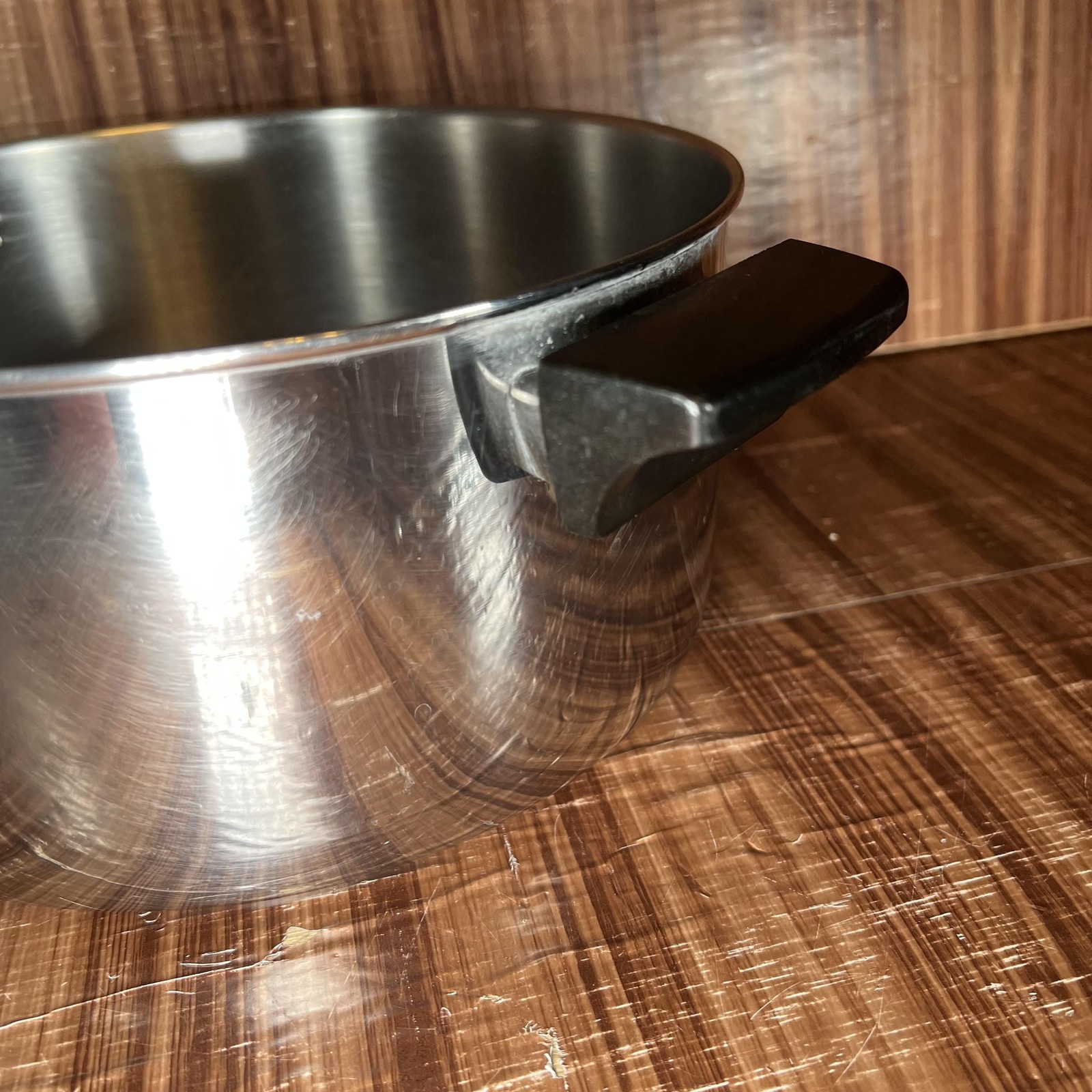Vintage Revere Ware Stainless Cookware Set 4.5 Qt Stockpot 8in Skillet W/Lid USA