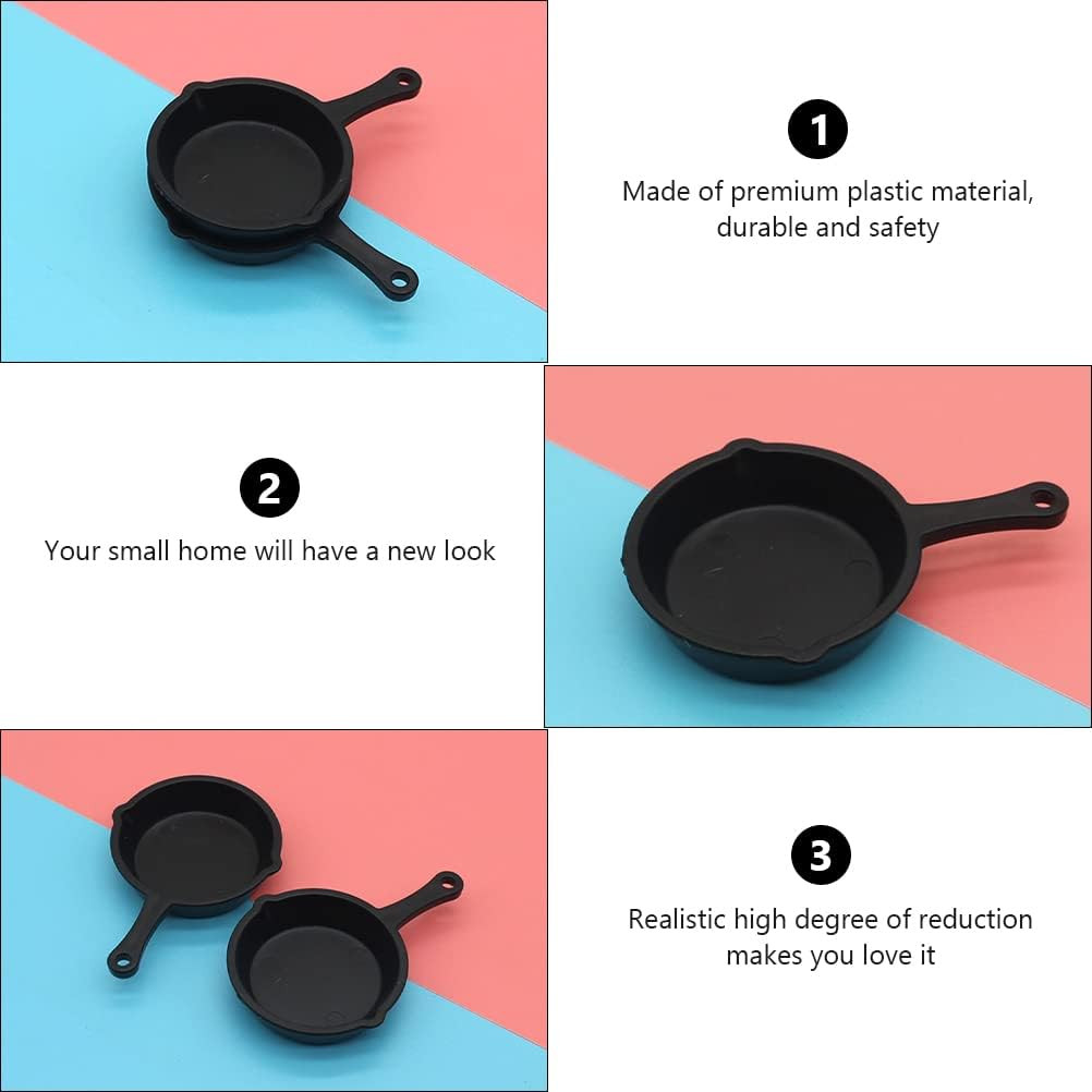 10Pcs Miniature Skillet Mini Cast Iron Skillet Small Frying Pan Set for Baked Co