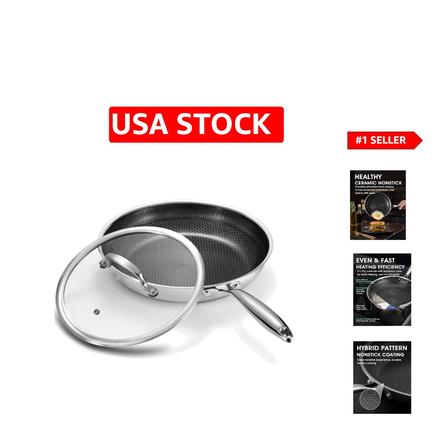 Versatile 10-Inch Nonstick Frying Pan – Ideal for Sautéing, Frying, and Baking