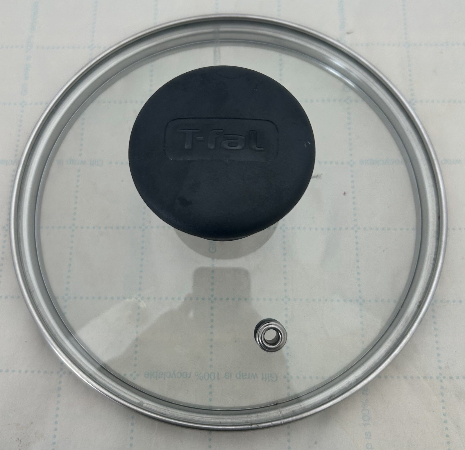 T-Fal Tempered Glass Lid 5.5″ Vented Black Plastic Knob Pan Lid Replacement