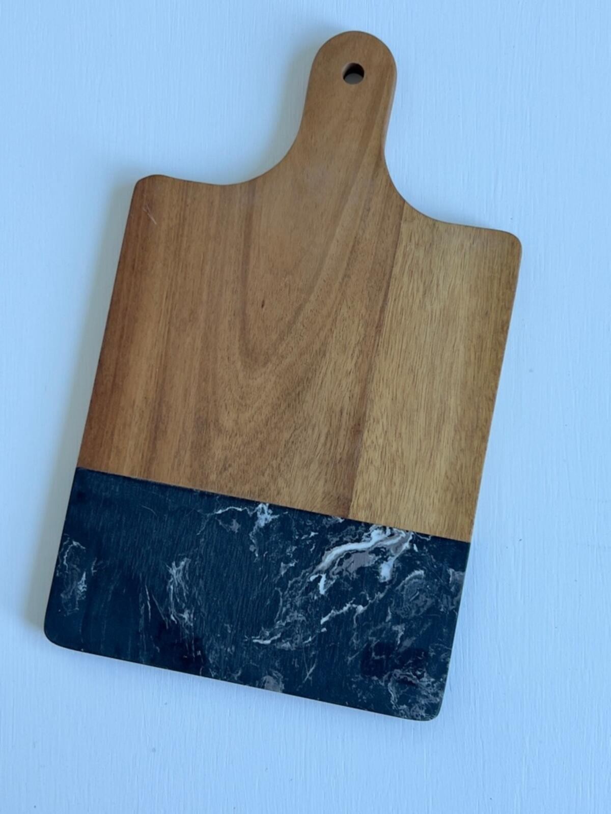 Acacia Wood & Black Marble cutting Board