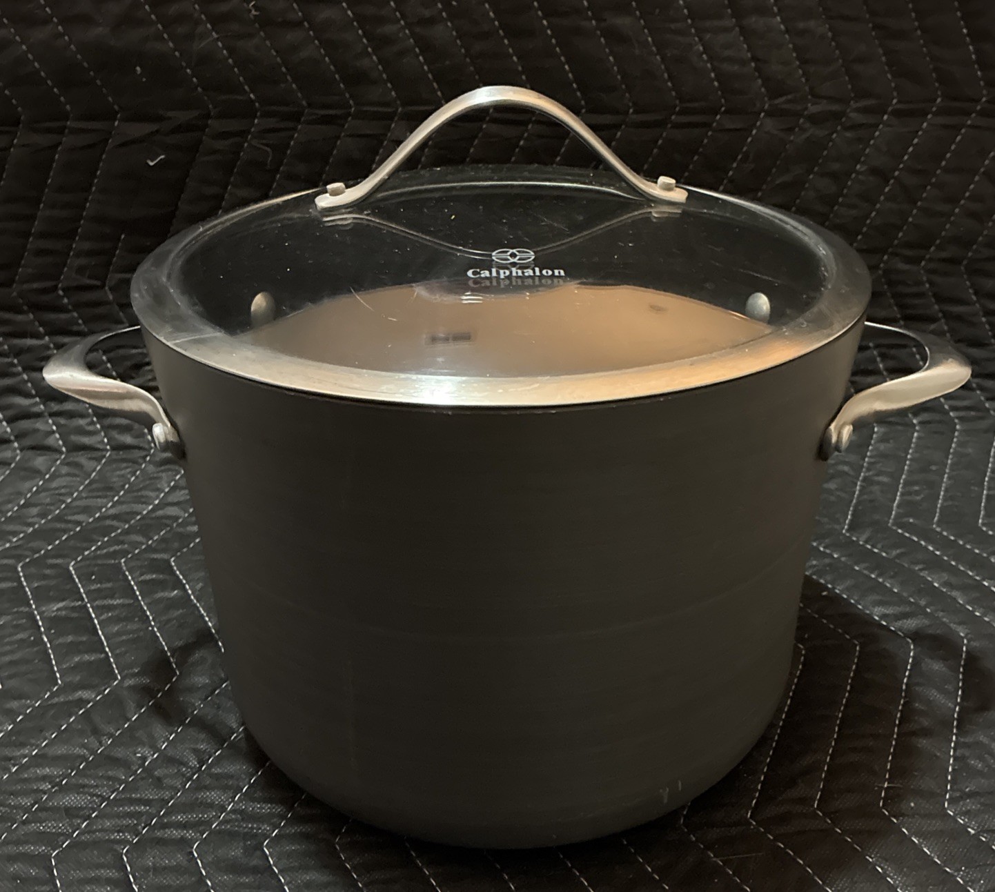 Calphalon 808 / 8qt Stock Pot #808 / Stainless Steel with Glass Lid / Oven Safe