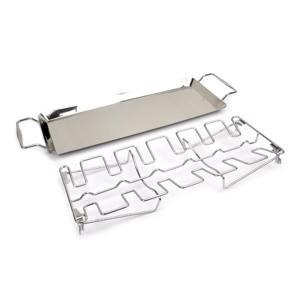 Drumsticks ChichklenRack Stainless Steel Roaster Stand with Drip Pan