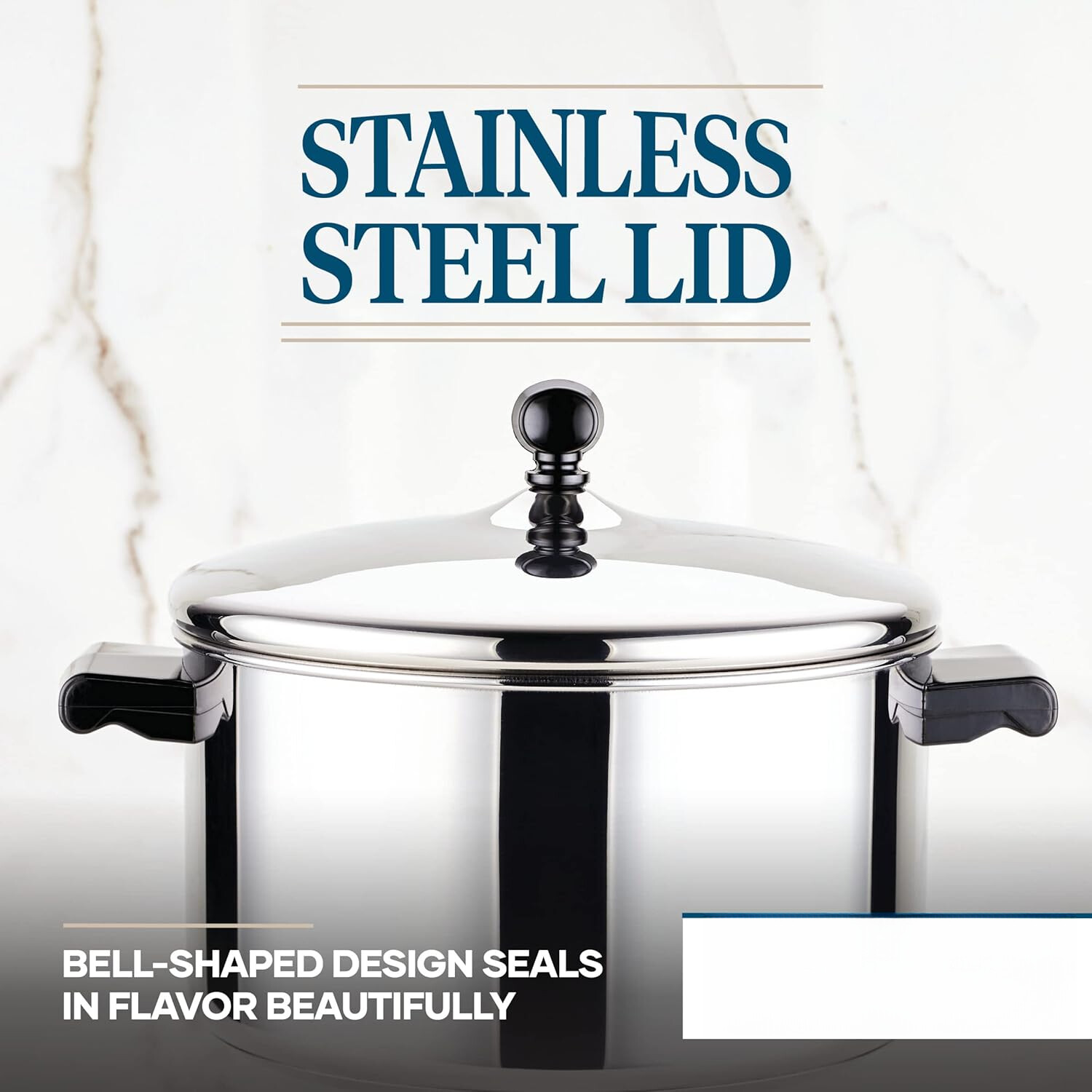 Stainless Steel 6-Quart Crock Pot with Lid, Stainless Steel with Lid, Silver