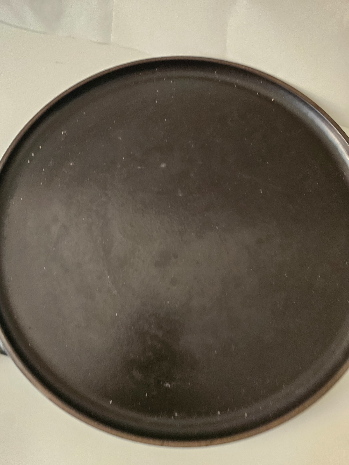 Staub Cast Iron Crepe Pan Black Matte Pre Owned 11 inches Made in France~ 28