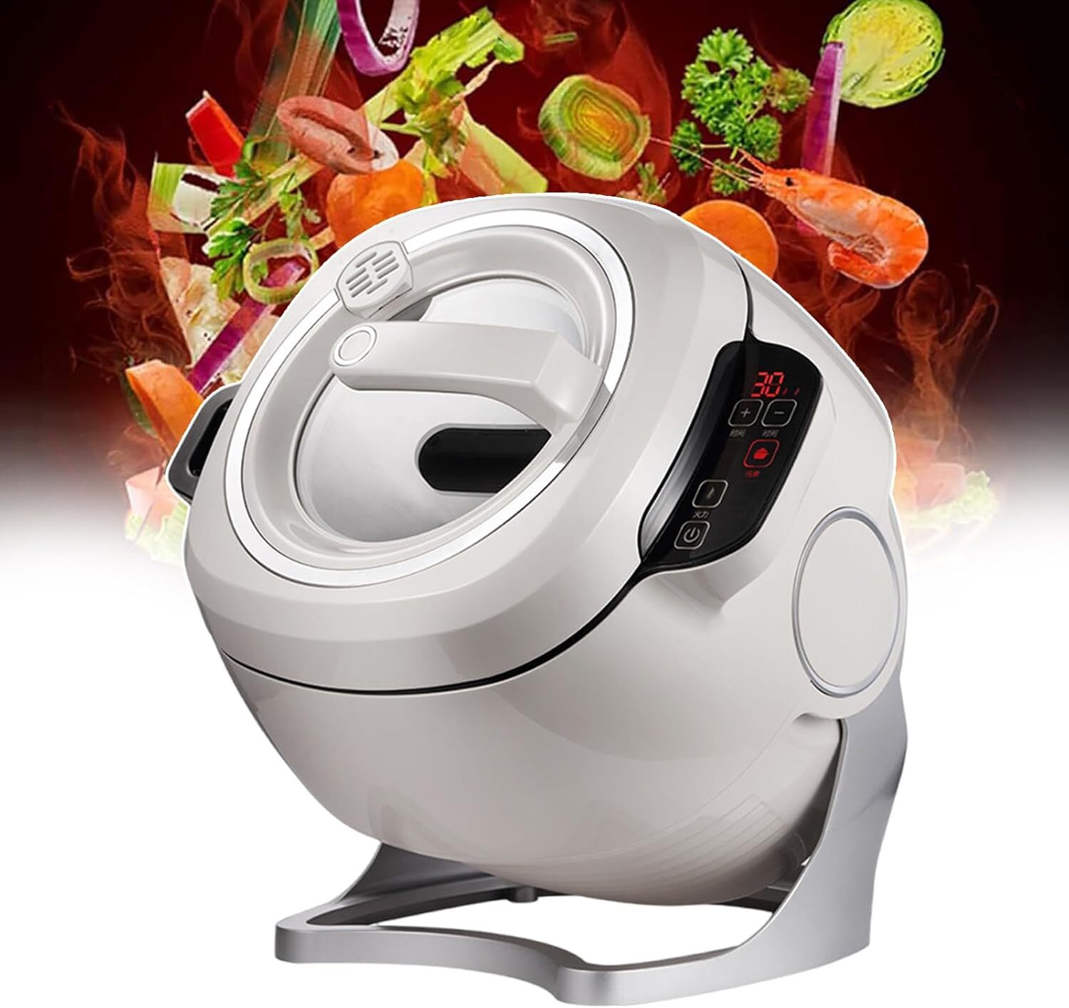 6L Automatic Cooking Machine Automatic Rotation Frying With Smart Touch Cooker