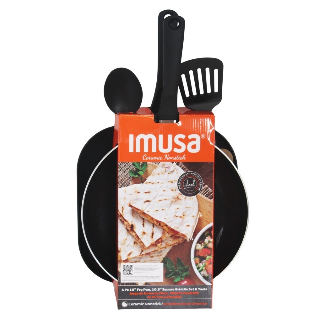 4-Piece Nonstick Ceramic Cookware Set with Stay-Cool Handles, 10 & 10.5 Inch