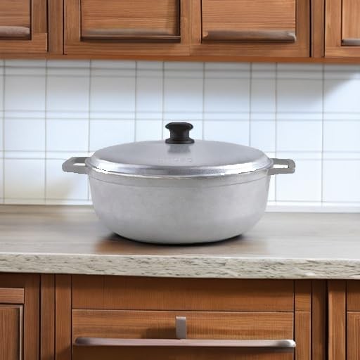 IMUSA 7.5 Quart Traditional Natural Made in Colombia Caldero qt, Silver