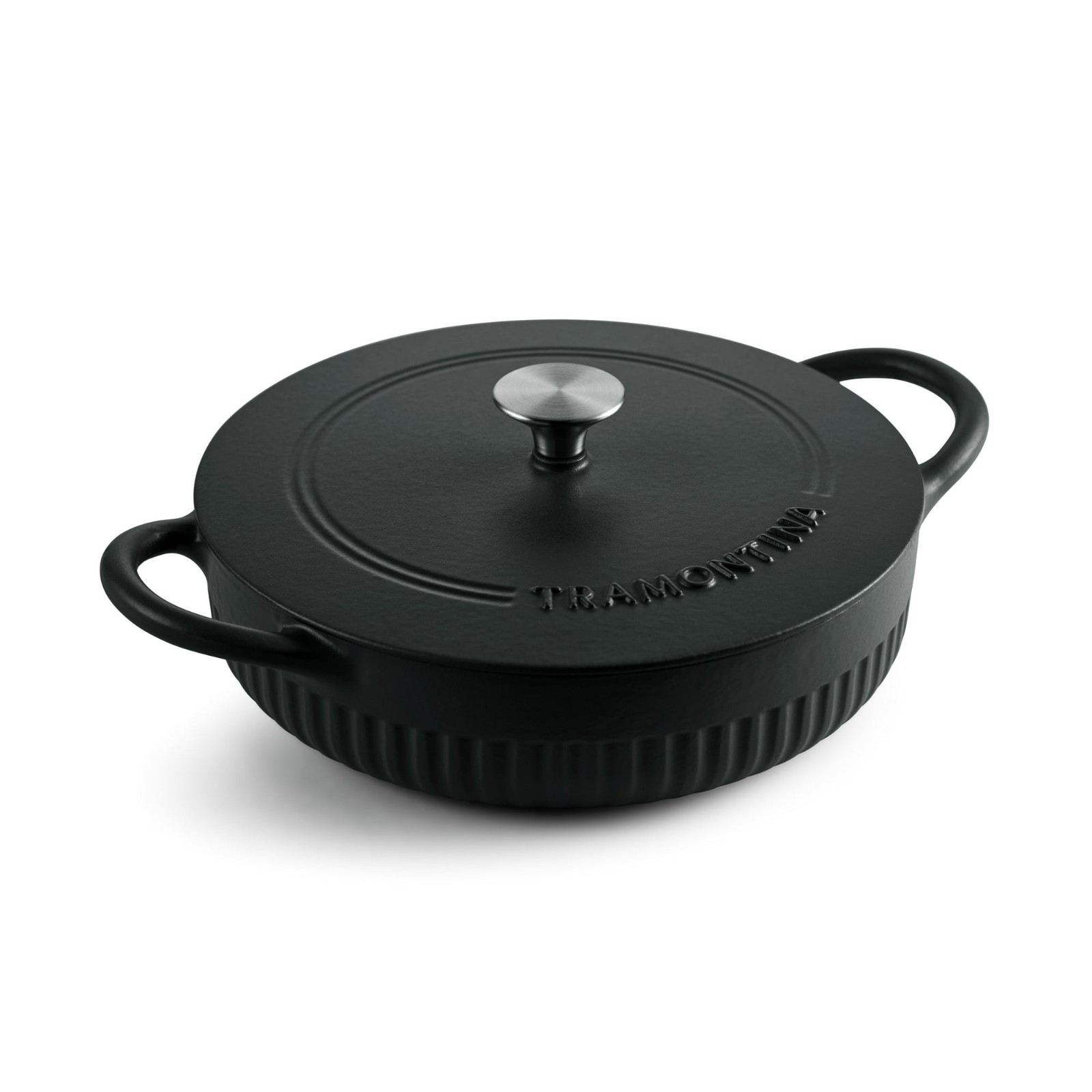 Tramontina Mesa 3.5 Qt Enameled Cast Iron Braiser Black FREESHIP