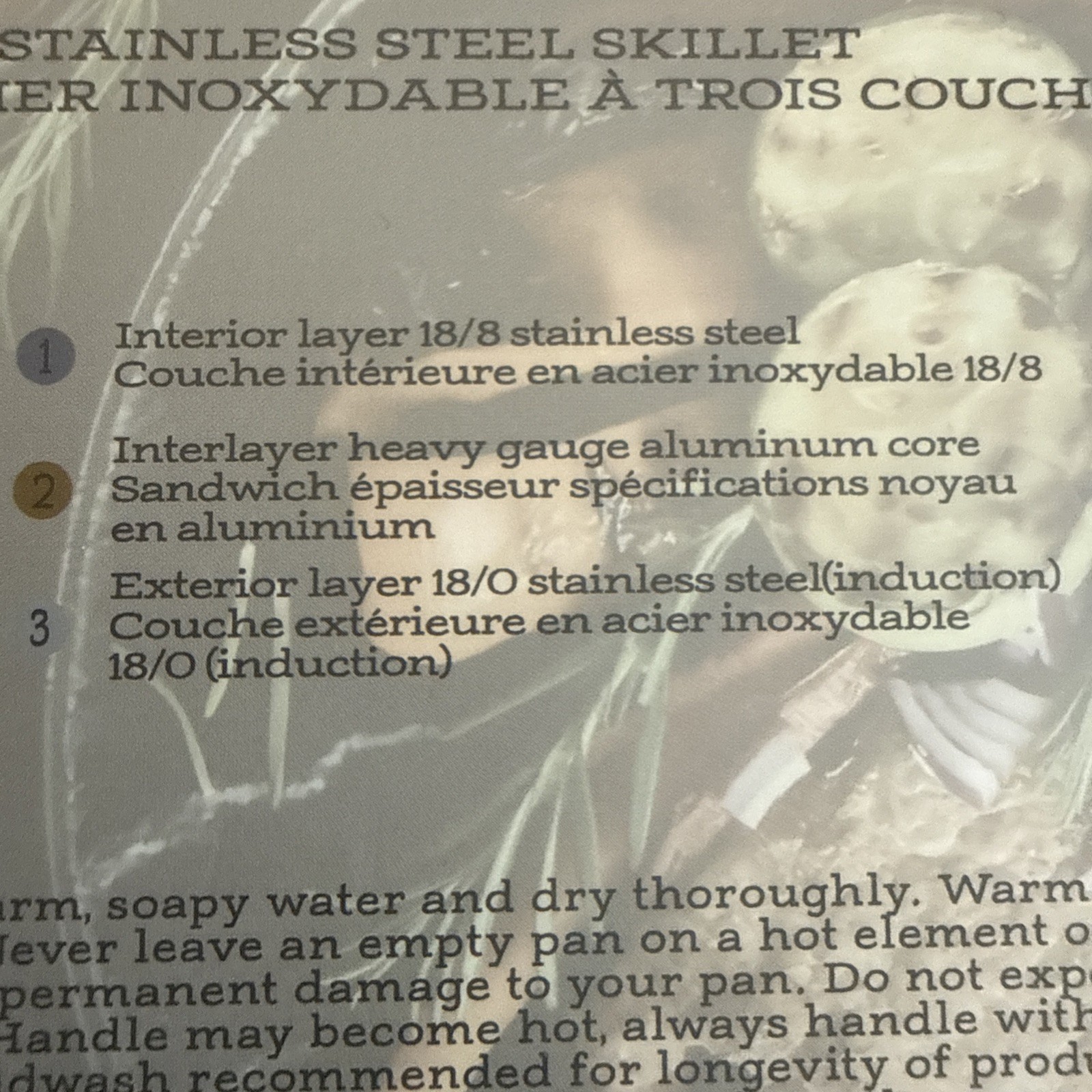 11″ Stainless Steel skillet cookware pan for all stove tops including induction