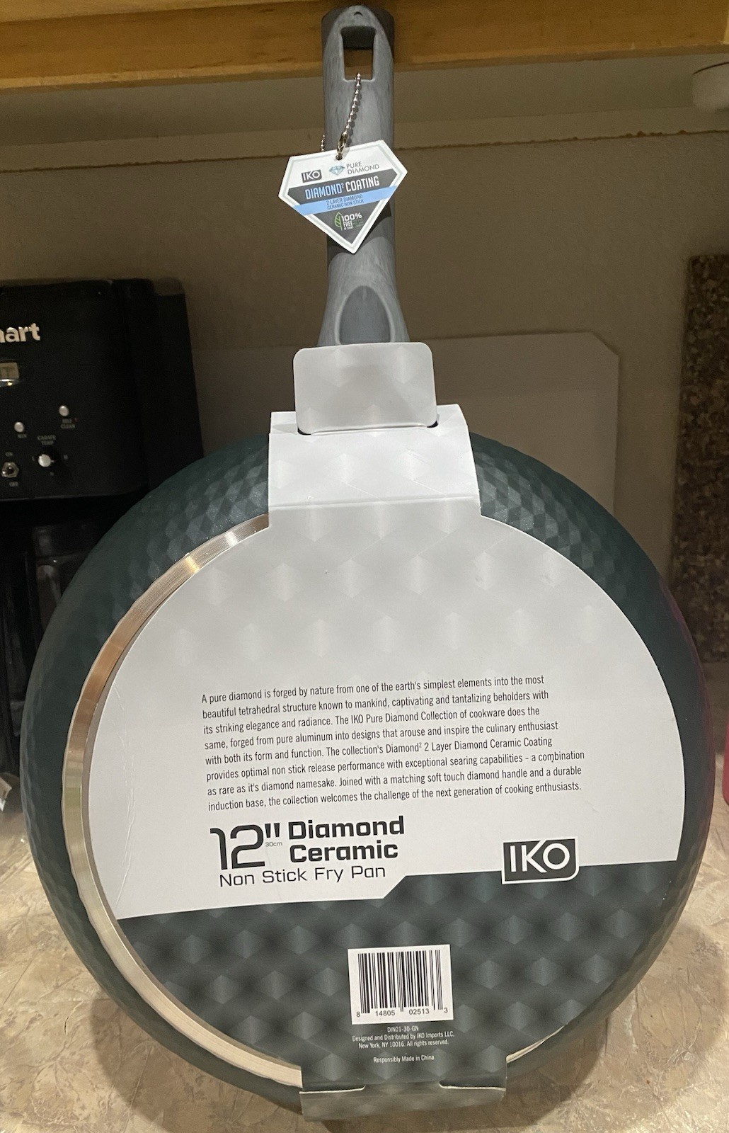 12″ Diamond-Infused Ceramic Nonstick Frying Pan Best Toxin Free Skillet Ever