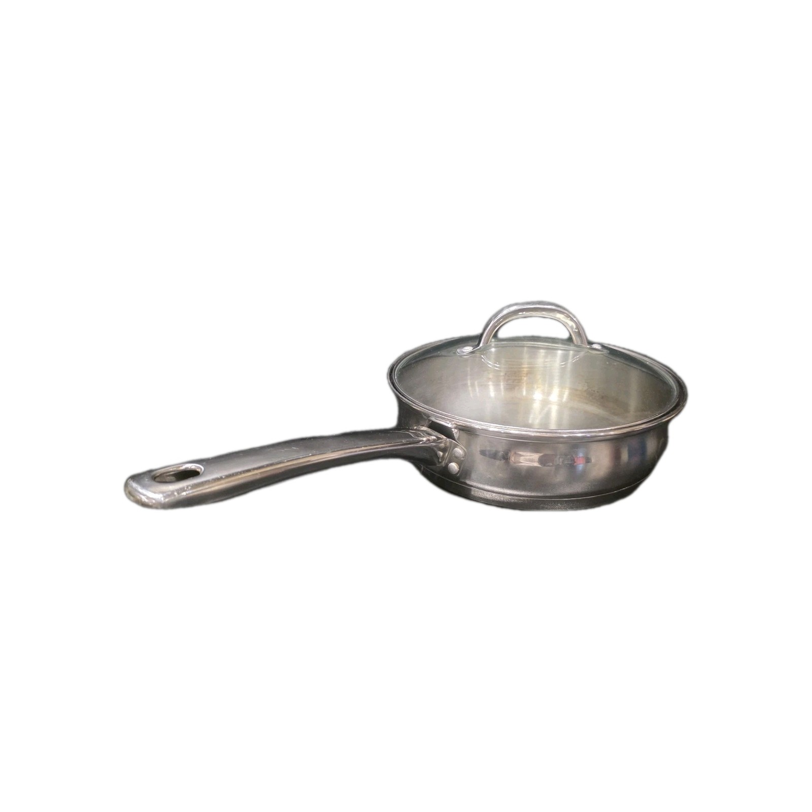 Tramontina 8″ 20cm Stainless Steel Skillet Fry Pan With Glass Lid 18/10