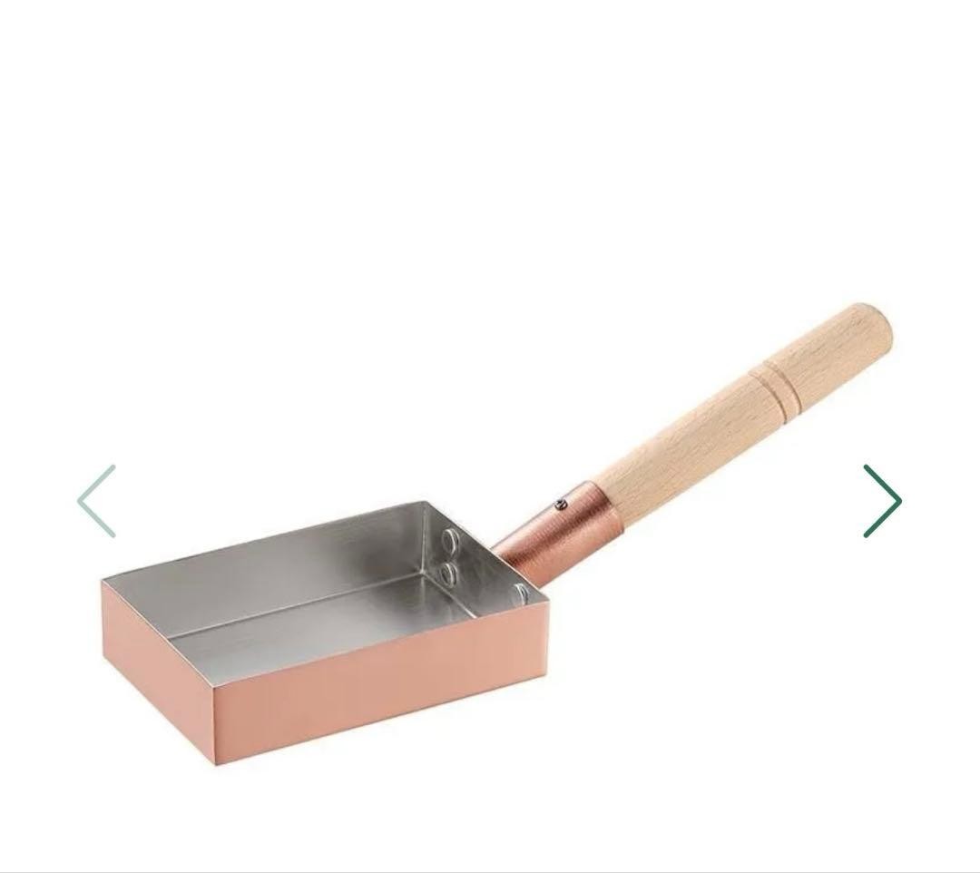Asahi Shokuraku Kobo Tamagoyaki Pan 10x15cm + Polishing Agent Copper & Wood Use
