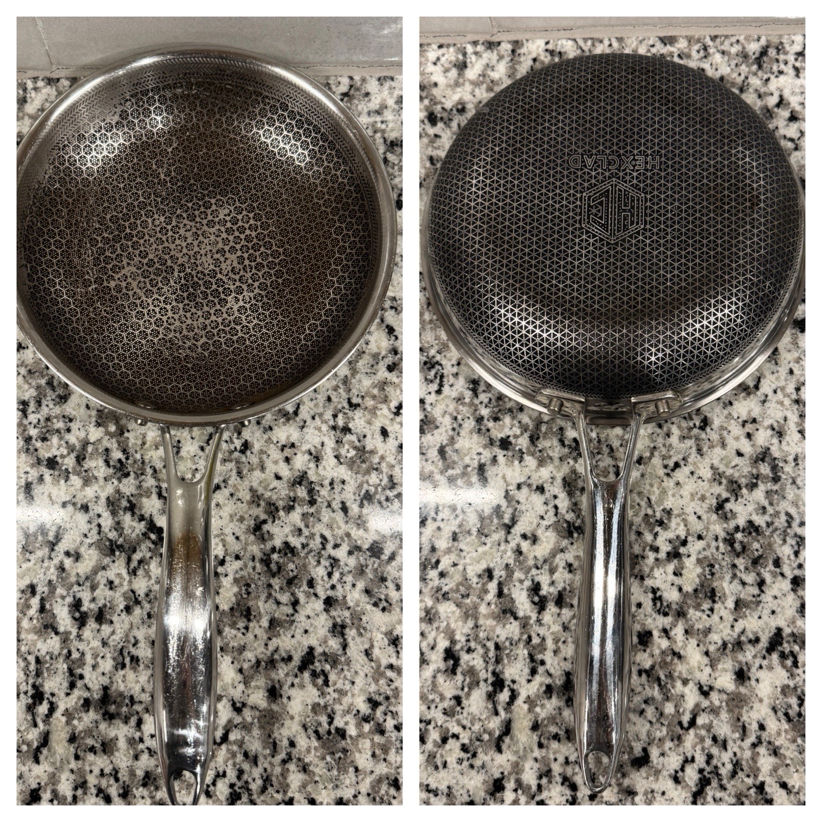 HexClad Hybrid Frying Pan Stainless Nonstick Skillet 8” Kitchen Chef Cook No Lid