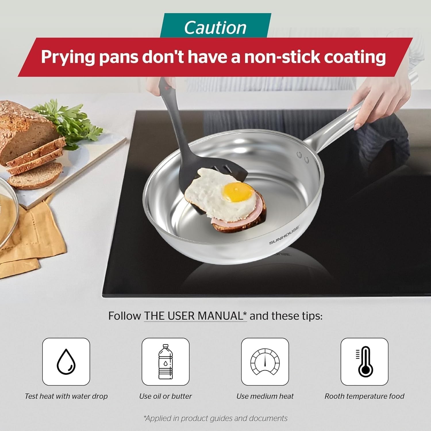 Professional 8 Inch Tri-Ply Stainless Steel Skillet – Perfect for Everyday Chefs