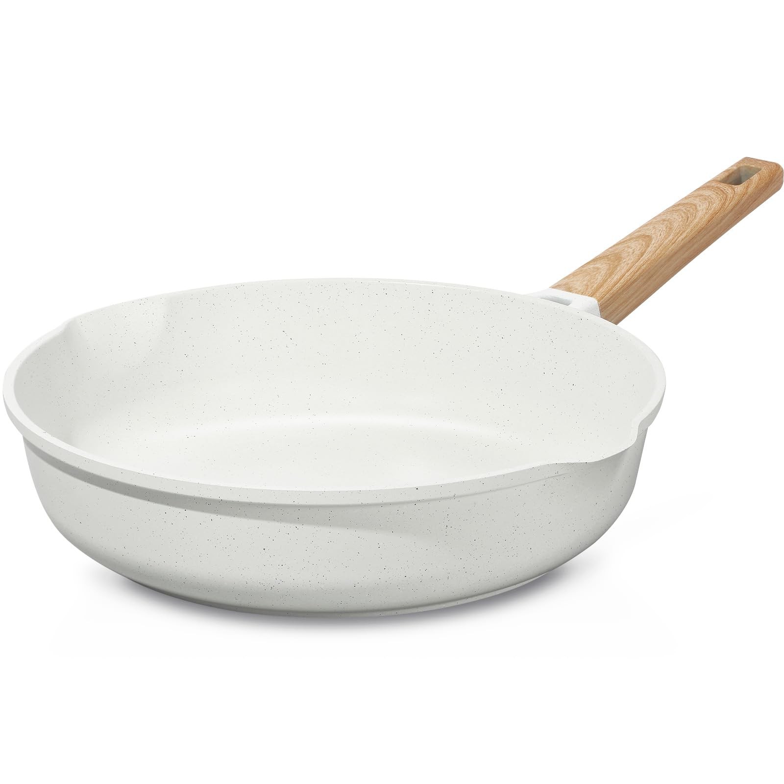Nonstick Ceramic Frying Pan 8 Inch PTFE PFOA Free White