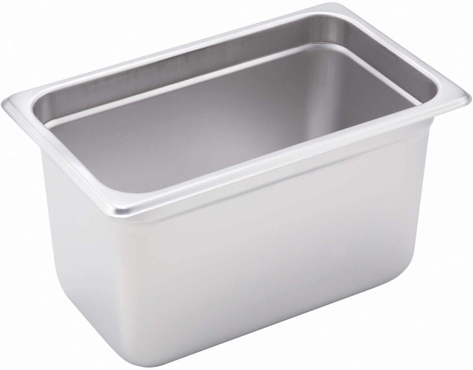 Anti Jam Metal Steam Table Food Pan 22 Gauge Stainless Steel 1/4 Size 6 In