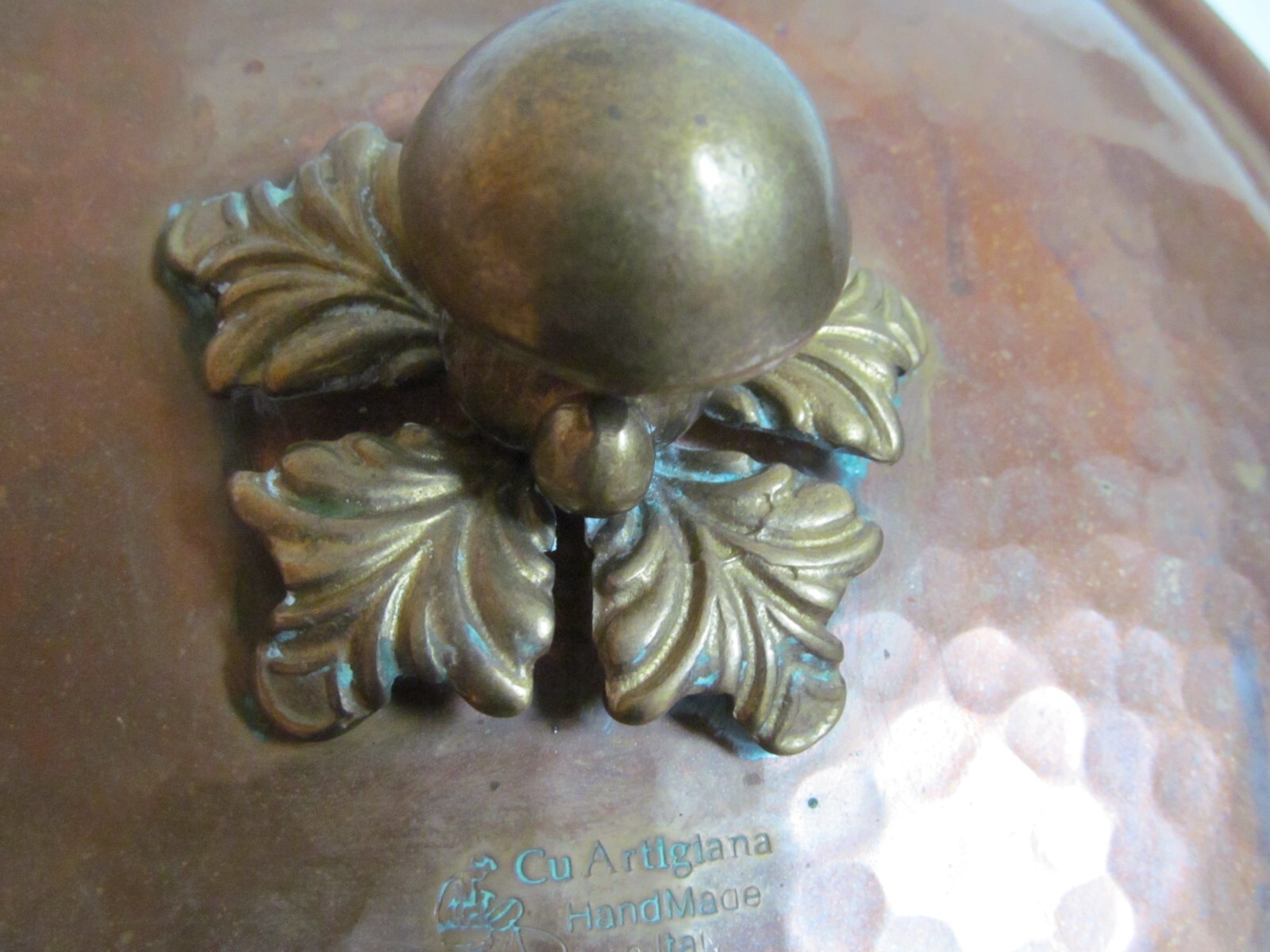 Cu Artigiana Copper & Brass Italian Hand Made Pot & Lid Michael’s range Mushroom