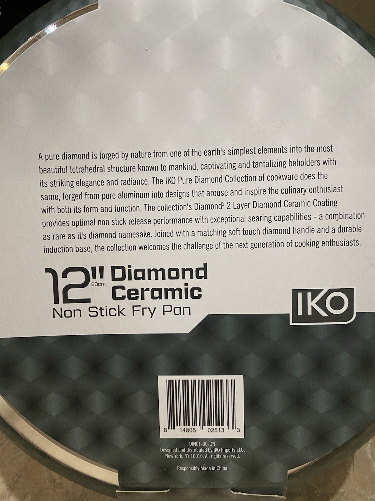 12″ Diamond-Infused Ceramic Nonstick Frying Pan Best Toxin Free Skillet Ever