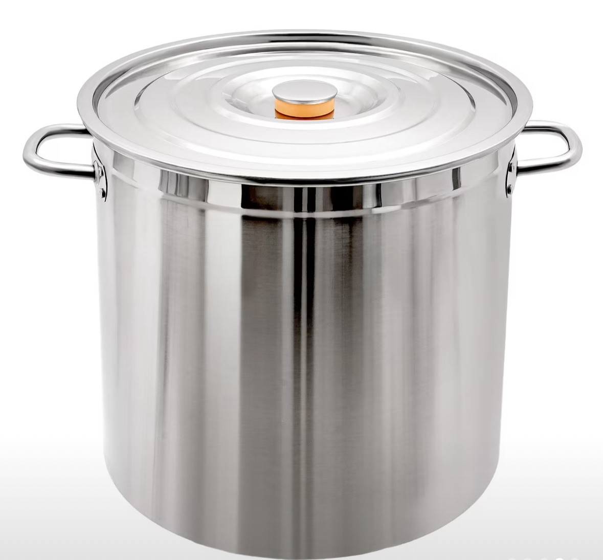 55 QT Stainless Steel Seafood Boil Pot With Basket Heavy Duty Cooking Pot W/ Lid