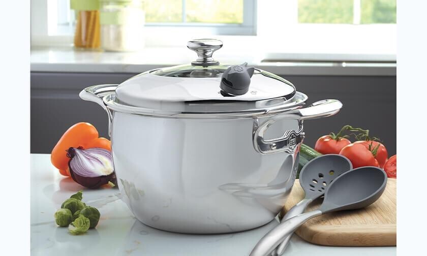 Princess House Vida Sana 5-Ply Stainless Steel Cookware 7Qt Dutch Oven (5556)