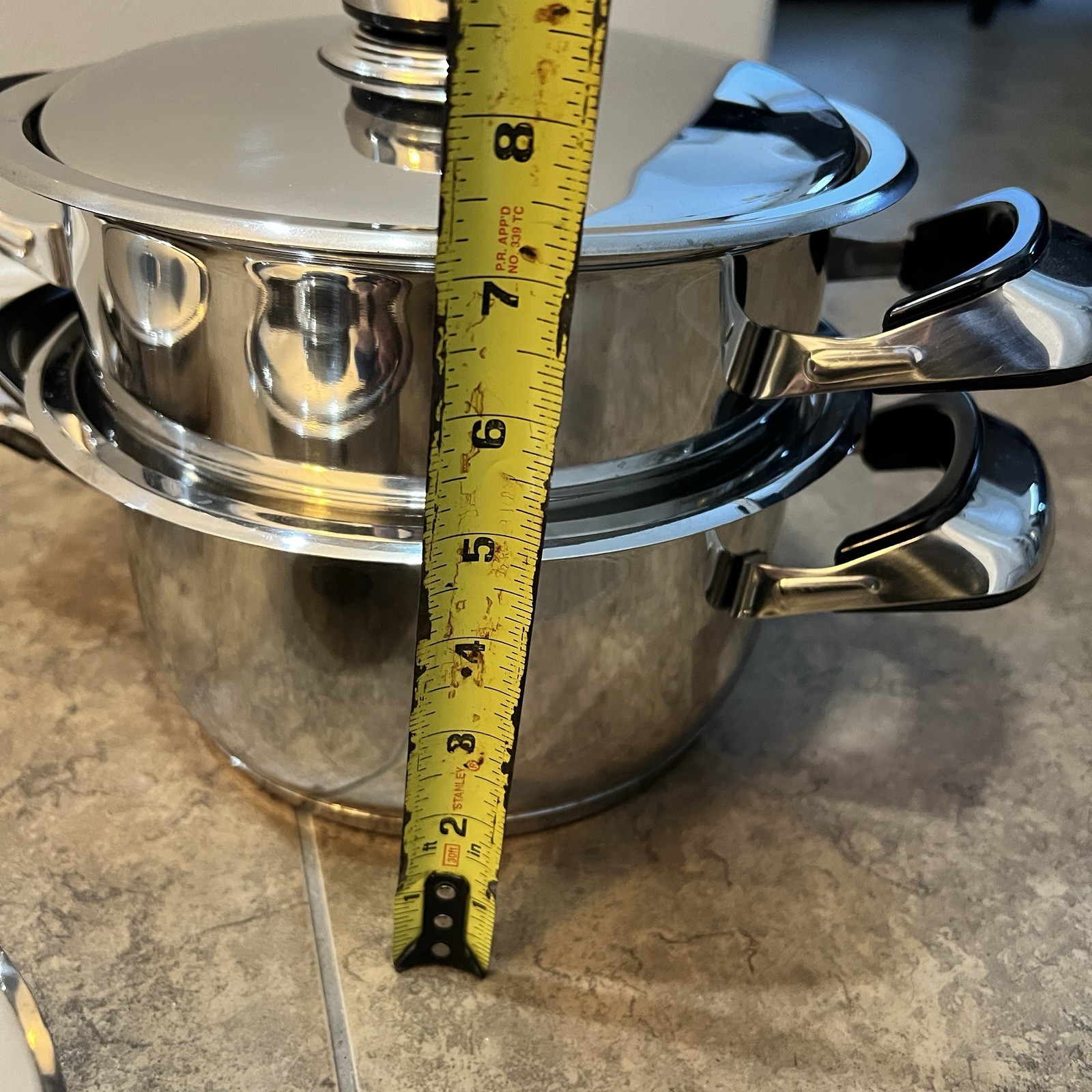 7 Piece Set Nutri Stahl Rainbow stainless Cookware Saucepan Stock Pots W/lids