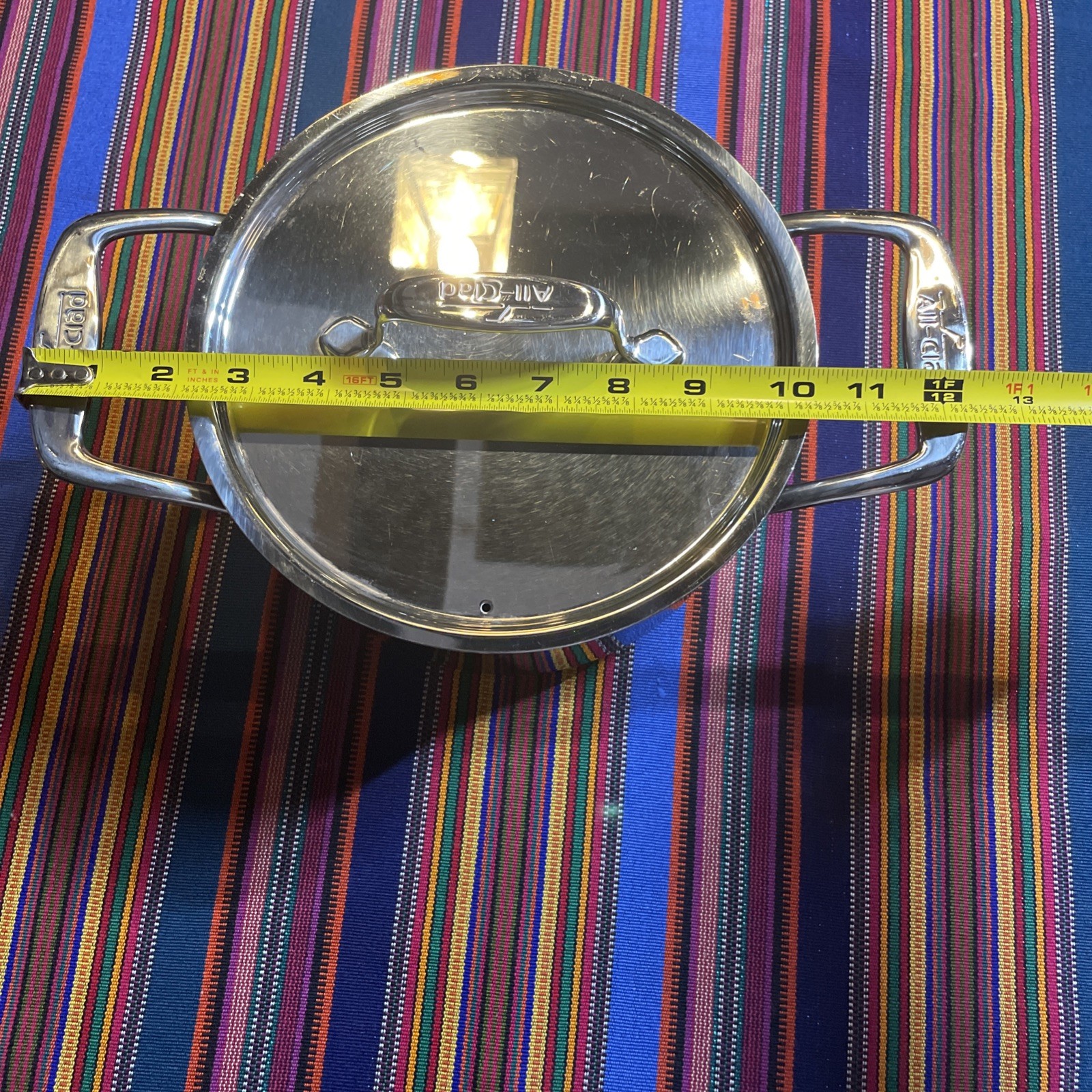 All-Clad 4 Quart Soup Pot Fusiontec Ceramic w Steel Core Onyx Black Germany GUC