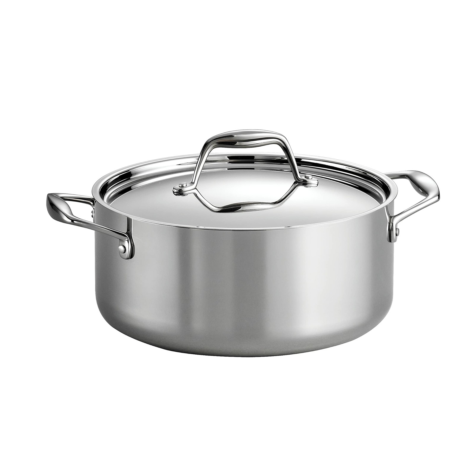 Tramontina 5 Quart Tri Ply Clad Stainless Steel Covered Dutch Oven with Lid
