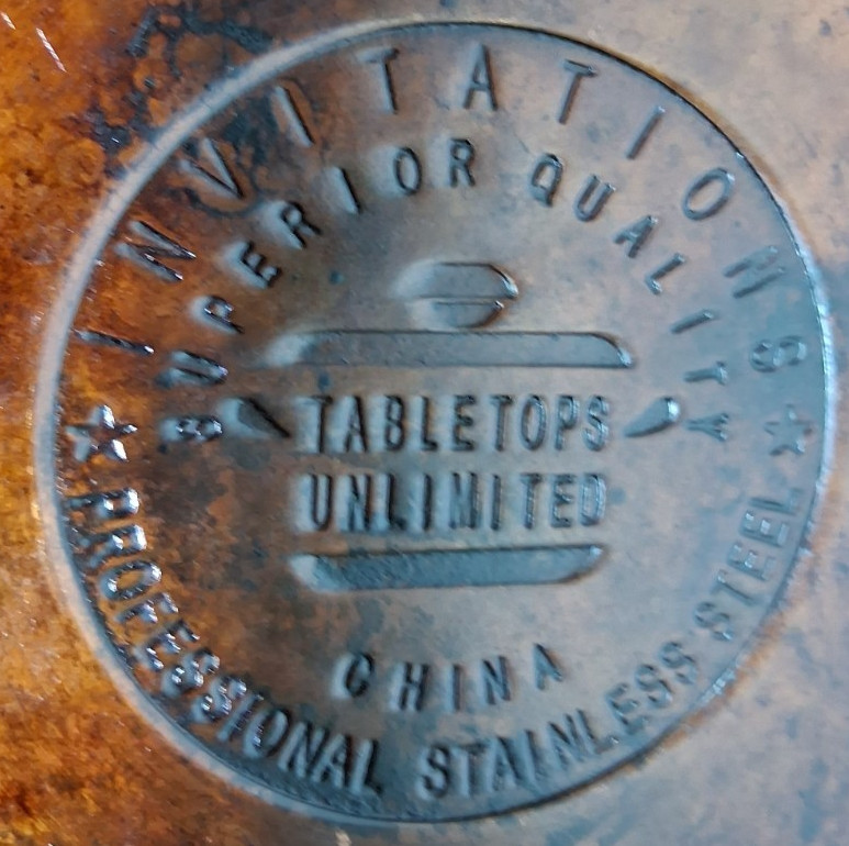 Tabletop Unlimited 18/10 Stainless Steel Frying Pan Copper Bottom 8.25″ Wide